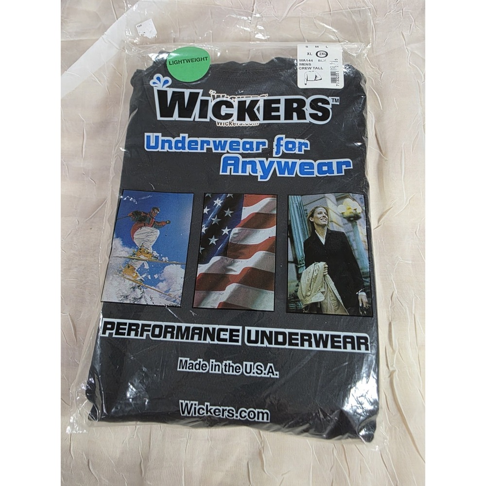 Wickers Underwear for Anywear Black Performance Thermal Shirt Size XXL